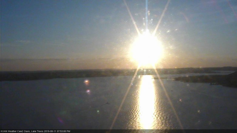 Lake Travis webcam, August 11, 2019 6:55 PM CT