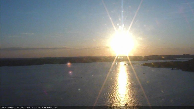 Lake Travis webcam, August 11, 2019 7:00 PM CT