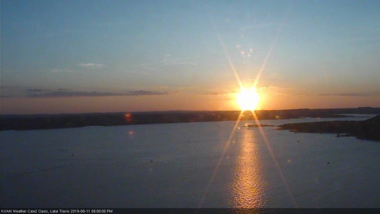 Lake Travis webcam, August 11, 2019 7:10 PM CT