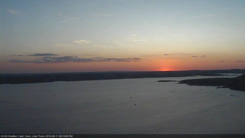 Lake Travis webcam, August 11, 2019 7:20 PM CT