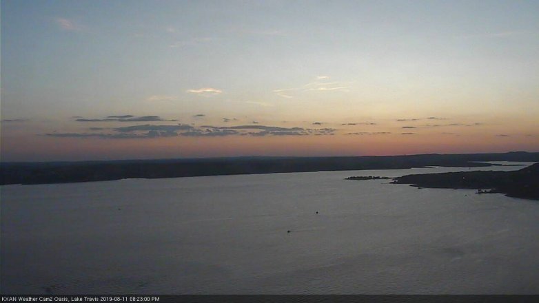Lake Travis webcam, August 11, 2019 7:25 PM CT