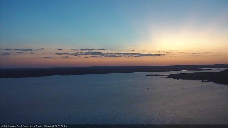 Lake Travis webcam, August 11, 2019 7:35 PM CT