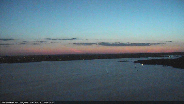 Lake Travis webcam, August 11, 2019 7:50 PM CT