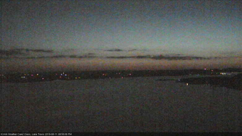 Lake Travis webcam, August 11, 2019 8:00 PM CT