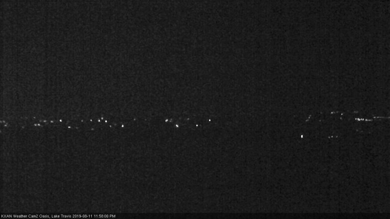 Lake Travis webcam, August 11, 2019 11:00 PM CT