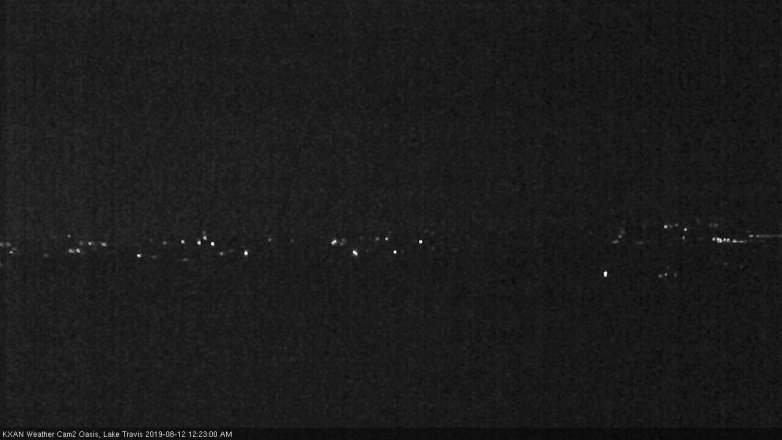 Lake Travis webcam, August 11, 2019 11:25 PM CT