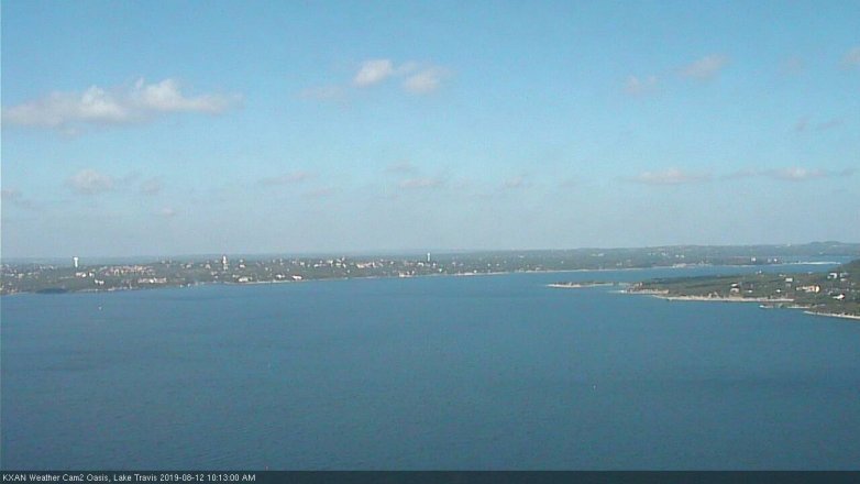 Lake Travis webcam, August 12, 2019 9:15 AM CT
