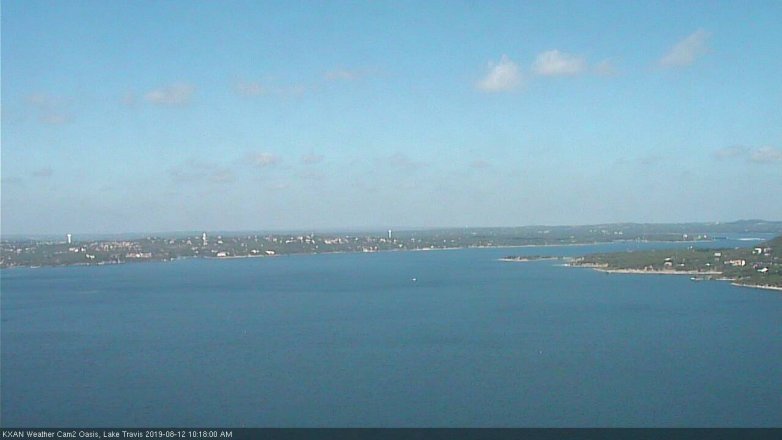 Lake Travis webcam, August 12, 2019 9:20 AM CT
