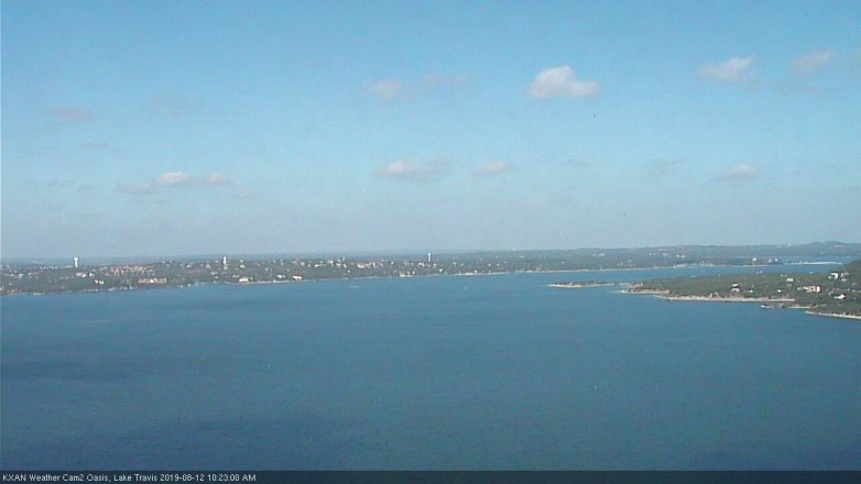 Lake Travis webcam, August 12, 2019 9:25 AM CT