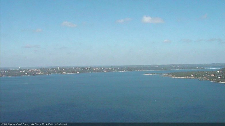 Lake Travis webcam, August 12, 2019 9:35 AM CT