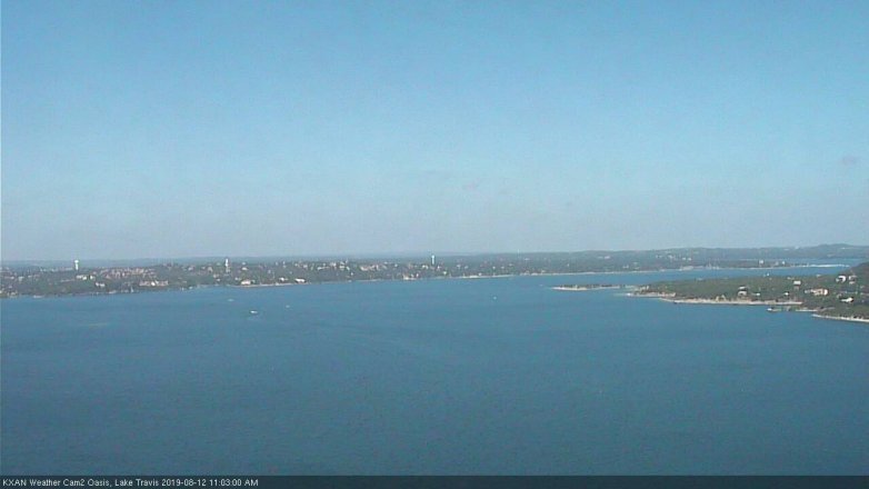 Lake Travis webcam, August 12, 2019 10:05 AM CT