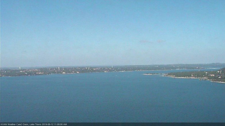 Lake Travis webcam, August 12, 2019 10:10 AM CT