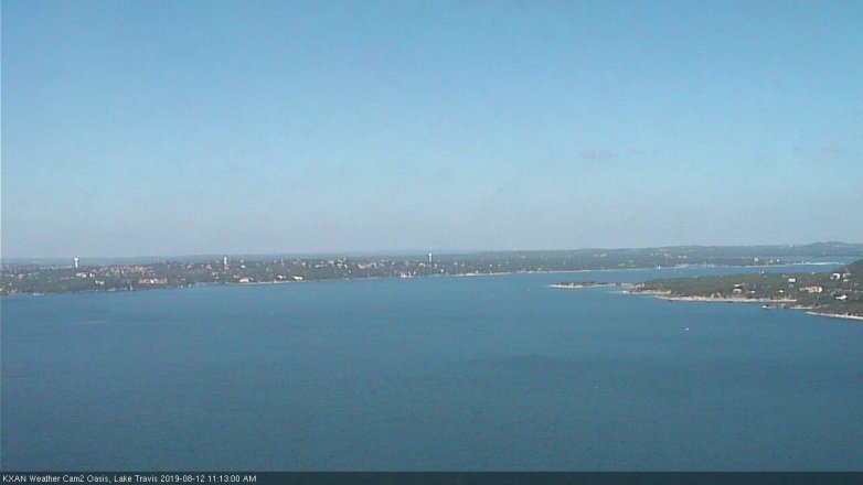 Lake Travis webcam, August 12, 2019 10:15 AM CT