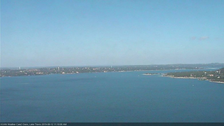 Lake Travis webcam, August 12, 2019 10:20 AM CT