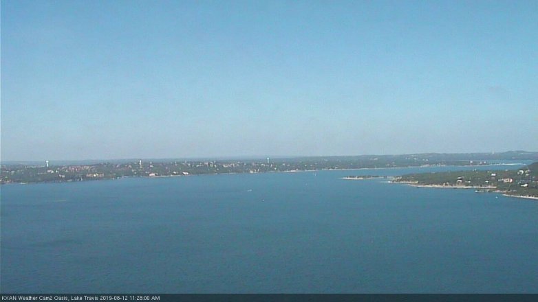 Lake Travis webcam, August 12, 2019 10:30 AM CT