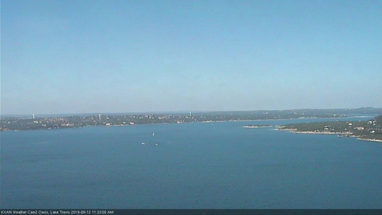 Lake Travis webcam, August 12, 2019 10:35 AM CT
