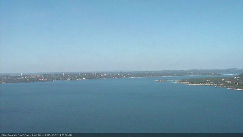Lake Travis webcam, August 12, 2019 10:40 AM CT