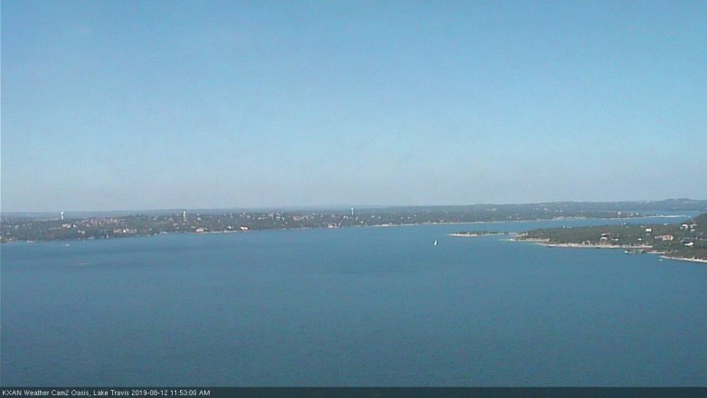 Lake Travis webcam, August 12, 2019 10:55 AM CT