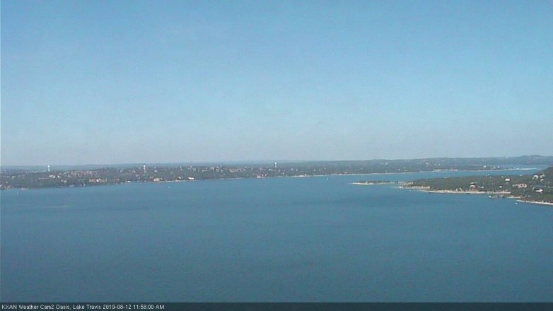 Lake Travis webcam, August 12, 2019 11:00 AM CT