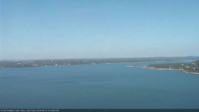 Lake Travis webcam, August 12, 2019 11:05 AM CT