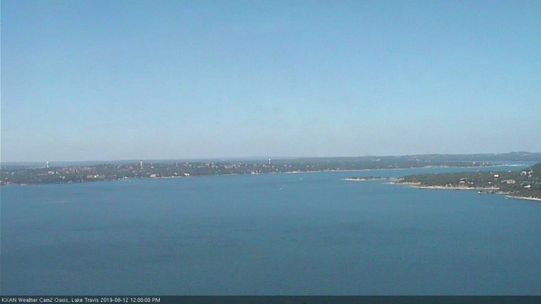 Lake Travis webcam, August 12, 2019 11:10 AM CT