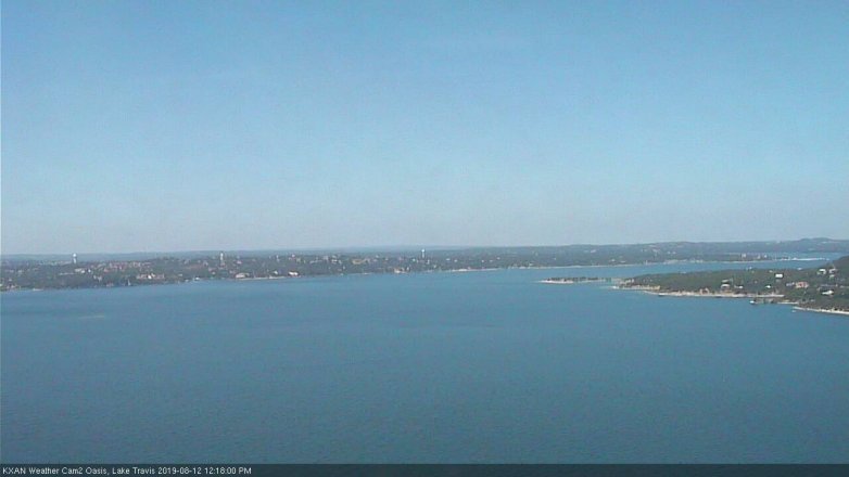 Lake Travis webcam, August 12, 2019 11:20 AM CT