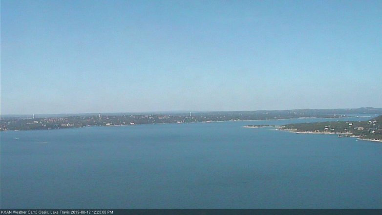 Lake Travis webcam, August 12, 2019 11:25 AM CT