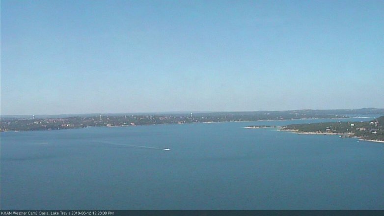 Lake Travis webcam, August 12, 2019 11:30 AM CT