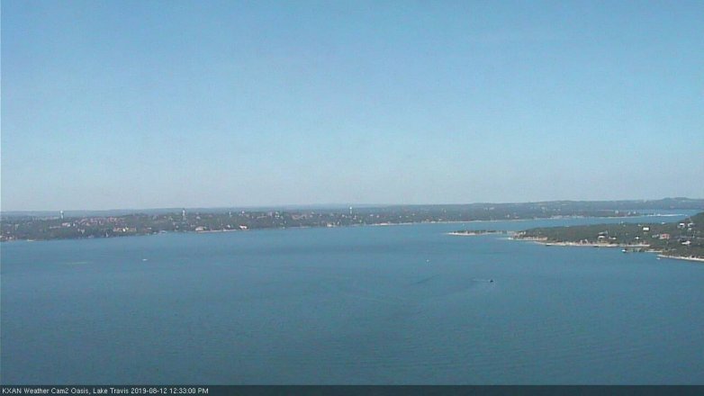 Lake Travis webcam, August 12, 2019 11:35 AM CT