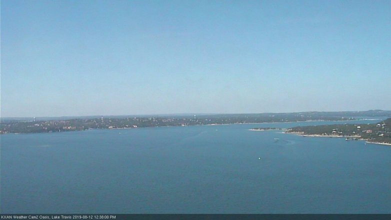 Lake Travis webcam, August 12, 2019 11:40 AM CT