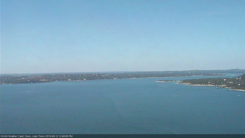 Lake Travis webcam, August 12, 2019 11:50 AM CT