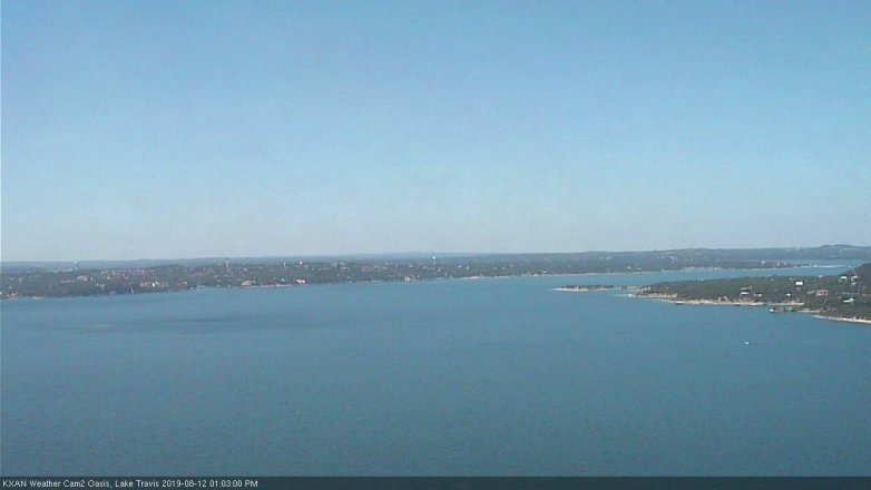 Lake Travis webcam, August 12, 2019 12:05 PM CT