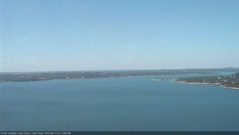 Lake Travis webcam, August 12, 2019 12:15 PM CT