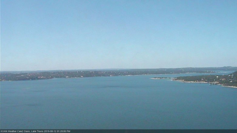 Lake Travis webcam, August 12, 2019 12:30 PM CT