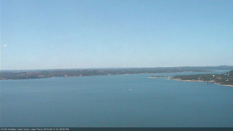 Lake Travis webcam, August 12, 2019 12:40 PM CT