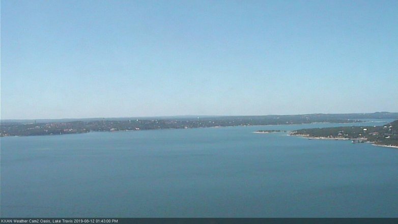 Lake Travis webcam, August 12, 2019 12:45 PM CT