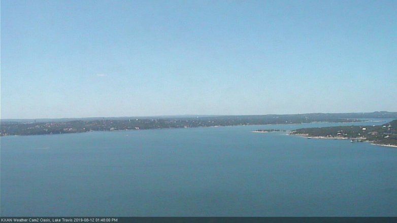 Lake Travis webcam, August 12, 2019 12:50 PM CT