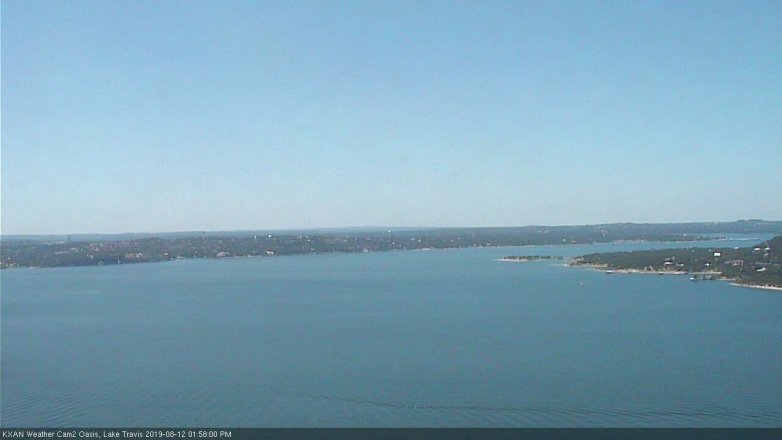 Lake Travis webcam, August 12, 2019 1:00 PM CT