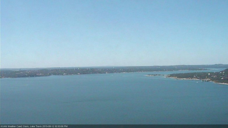Lake Travis webcam, August 12, 2019 1:05 PM CT
