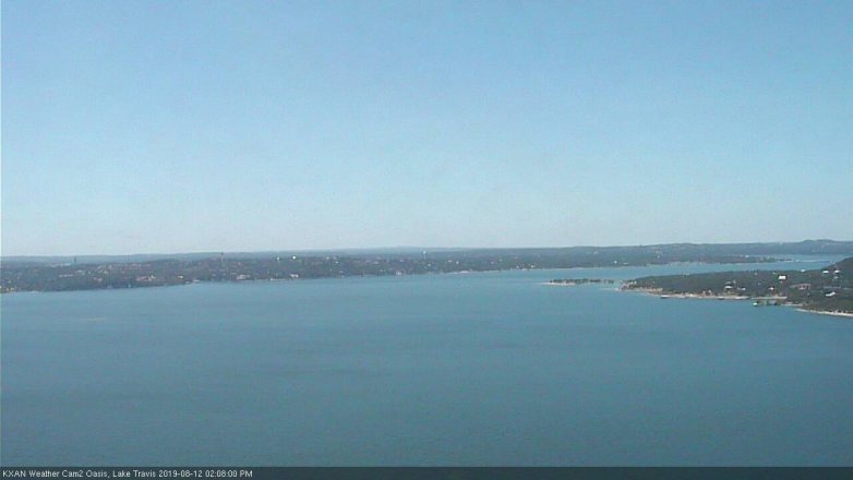 Lake Travis webcam, August 12, 2019 1:10 PM CT