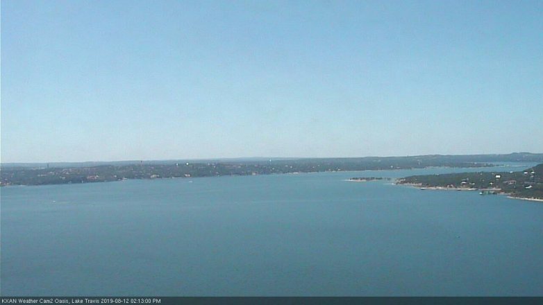 Lake Travis webcam, August 12, 2019 1:15 PM CT
