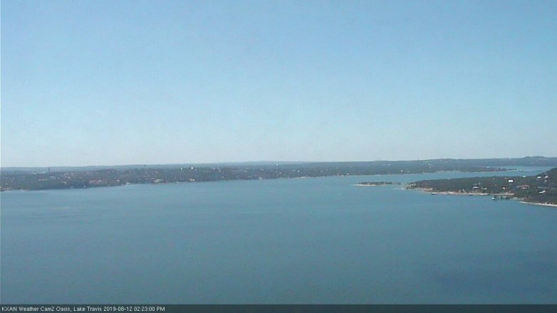 Lake Travis webcam, August 12, 2019 1:25 PM CT