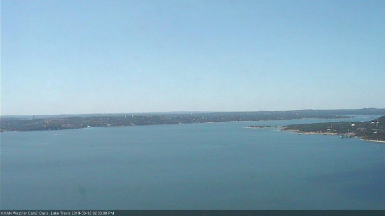 Lake Travis webcam, August 12, 2019 1:35 PM CT