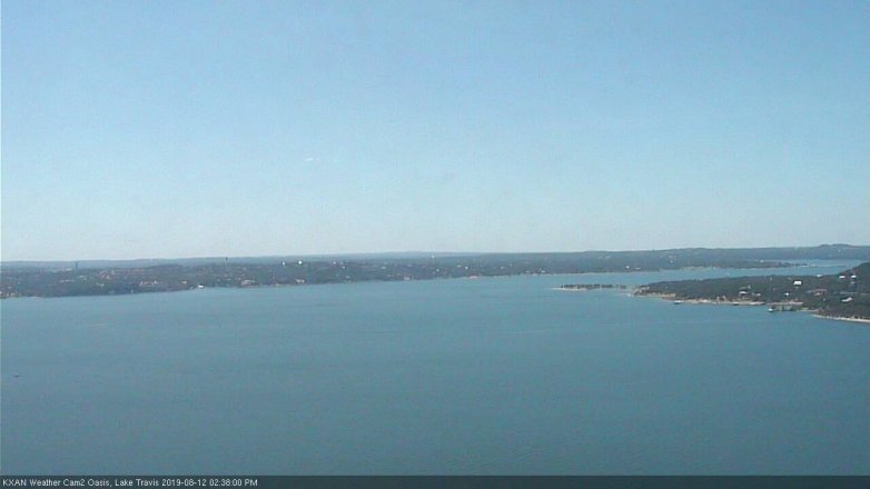 Lake Travis webcam, August 12, 2019 1:40 PM CT