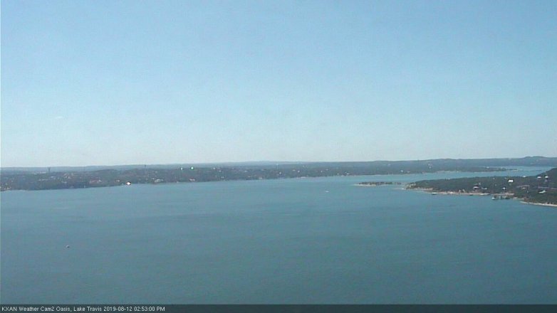 Lake Travis webcam, August 12, 2019 1:55 PM CT