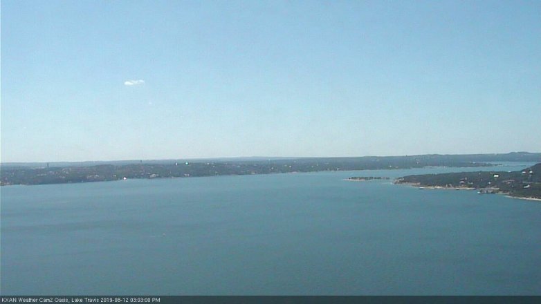 Lake Travis webcam, August 12, 2019 2:05 PM CT