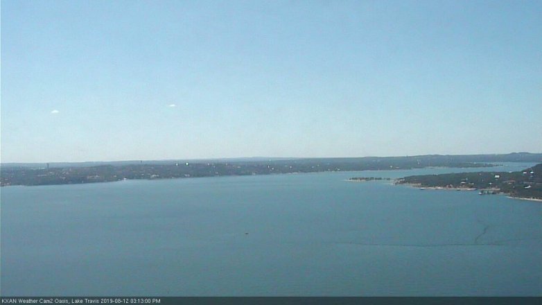 Lake Travis webcam, August 12, 2019 2:15 PM CT