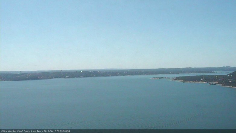 Lake Travis webcam, August 12, 2019 2:25 PM CT