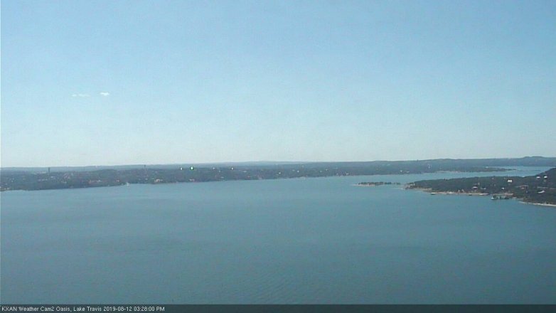 Lake Travis webcam, August 12, 2019 2:30 PM CT
