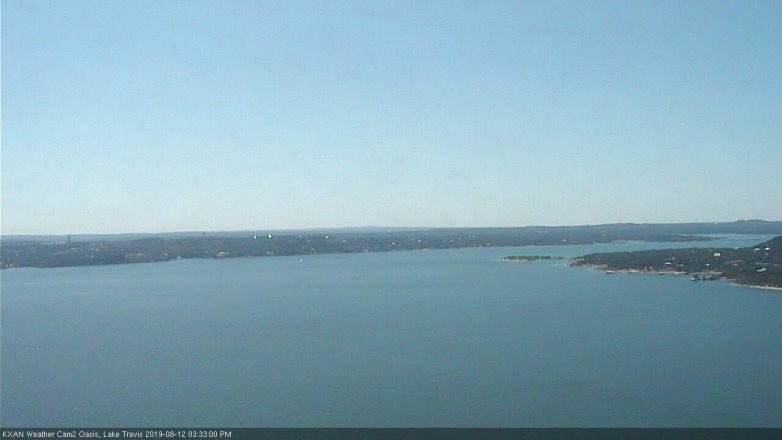 Lake Travis webcam, August 12, 2019 2:35 PM CT